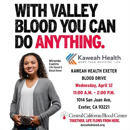 Kaweah Health Exeter Blood Drive