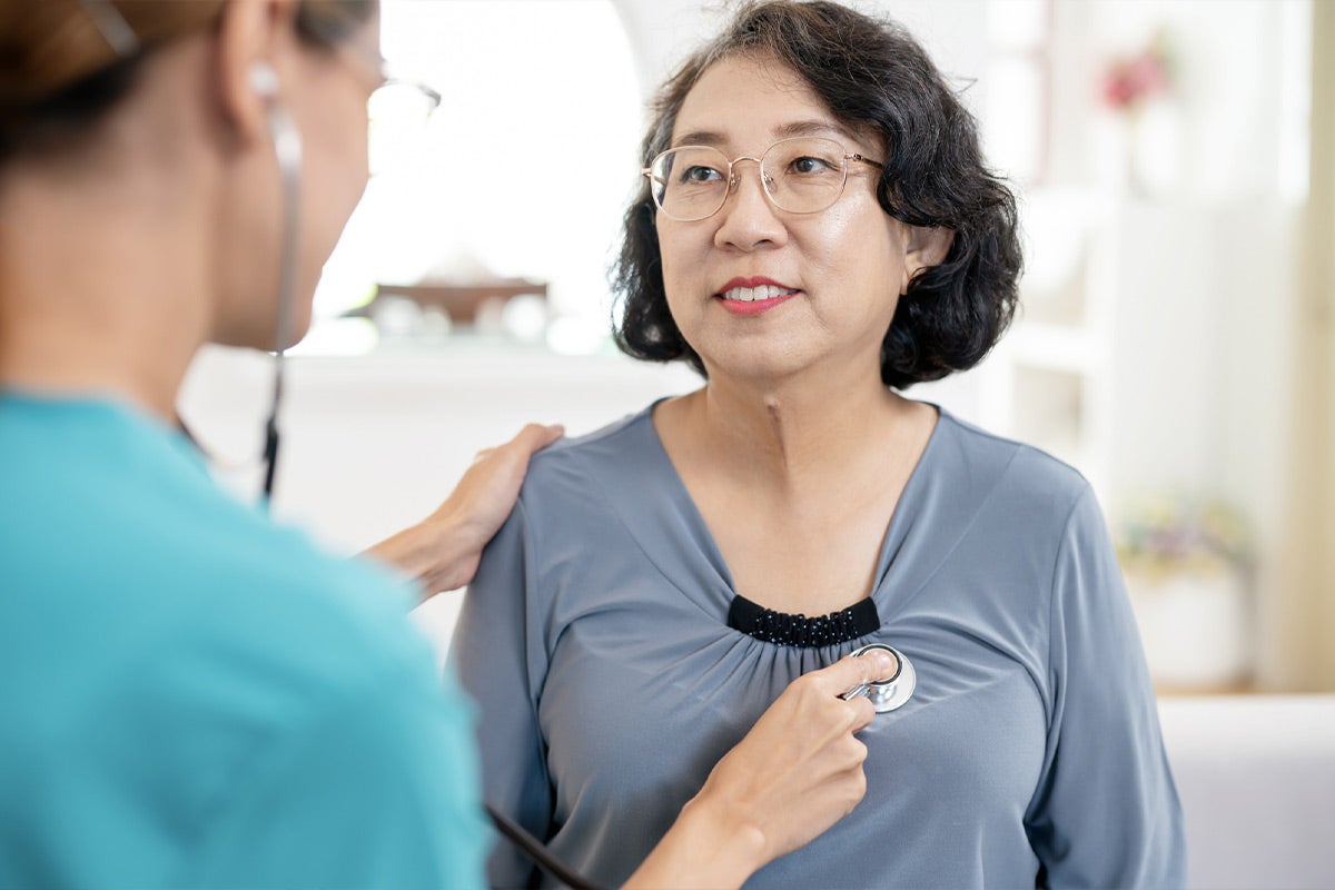 provider checking heart