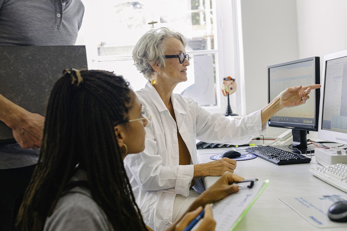 provider at computer