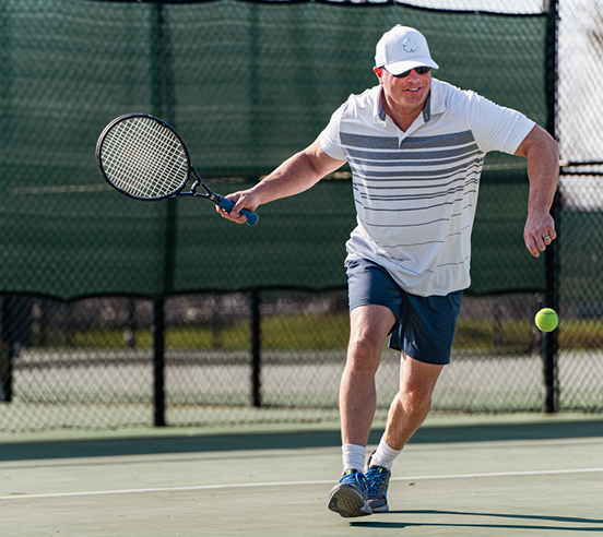 Darin Pace is back to playing tennis with his wife after knee surgery.