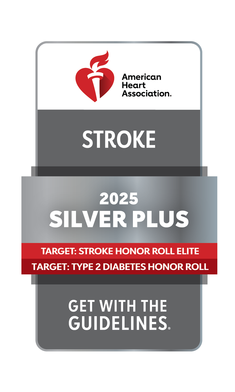 American Heart Association Get With The Guidelines Silver Plus Award