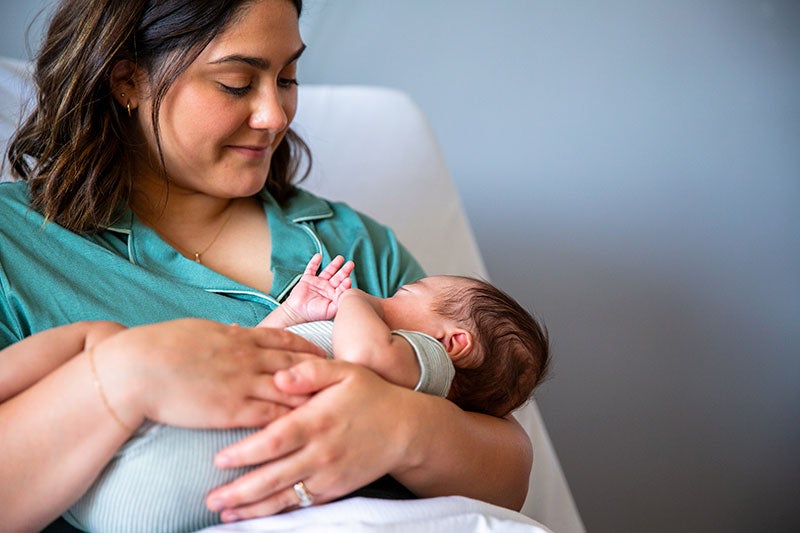 mother and newborn at the hospital