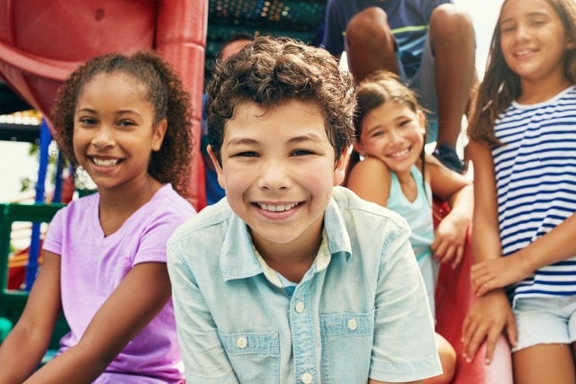 children on playground