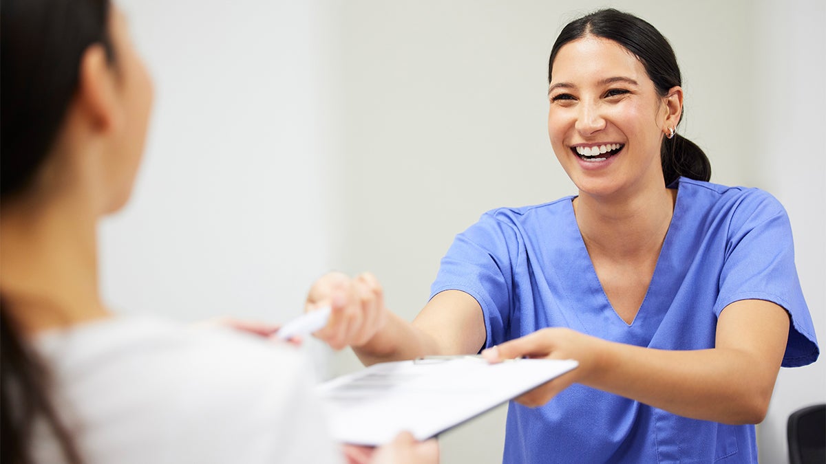 Nurse and patient