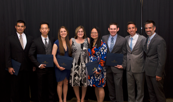 a group of graduating doctors