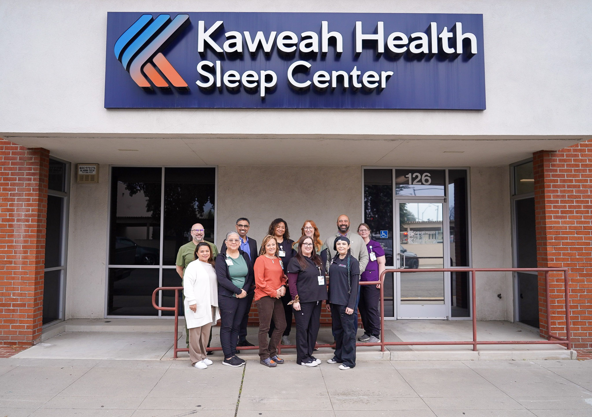 Kaweah Health Sleep Center team in front of the Sleep Center.