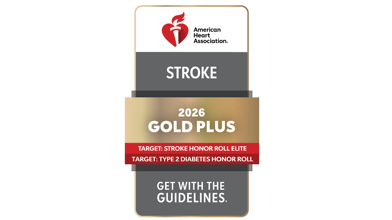 Stroke Gold Plus logo from American Heart Association