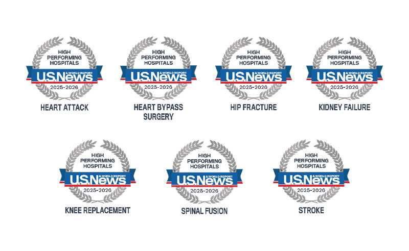 A graphic showing the seven awards.