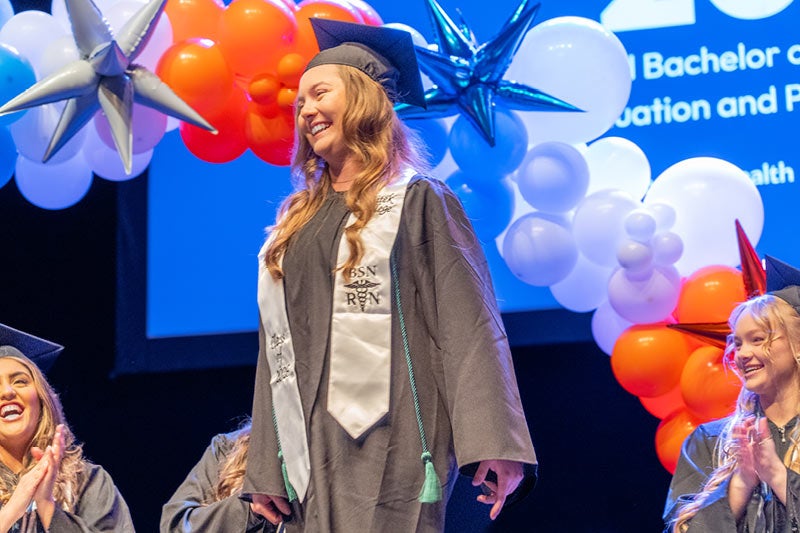 Graduate Isabella Celine Gonzalez is announced as valedictorian of the inaugural class of graduates from Kaweah Health’s partnership with Unitek.