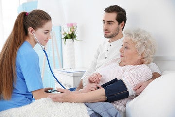 caregiver with patient