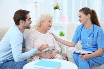 caregiver with patient