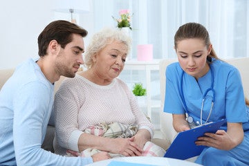 caregiver with patient